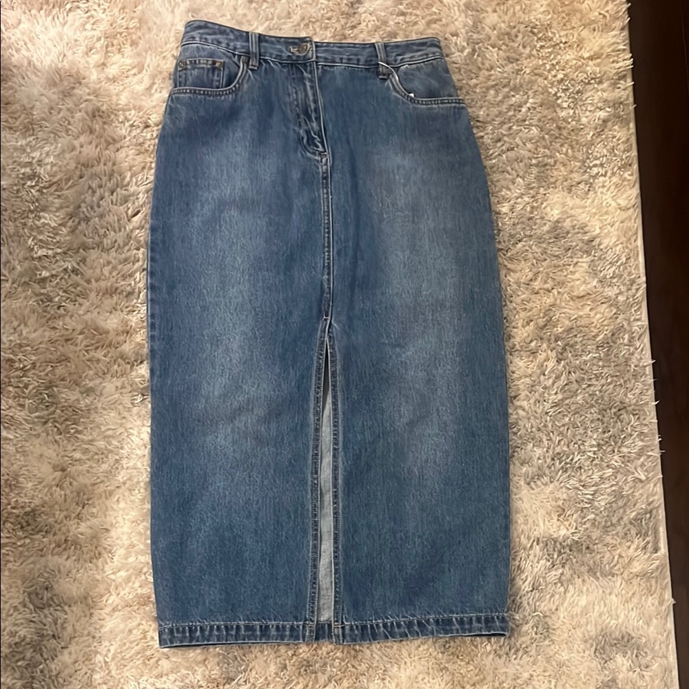 Classic Blue Denim Skirt